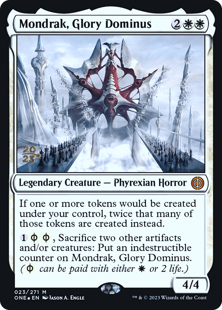 Mondrak, Glory Dominus [Phyrexia: All Will Be One Prerelease Promos] - Trinity Hobby