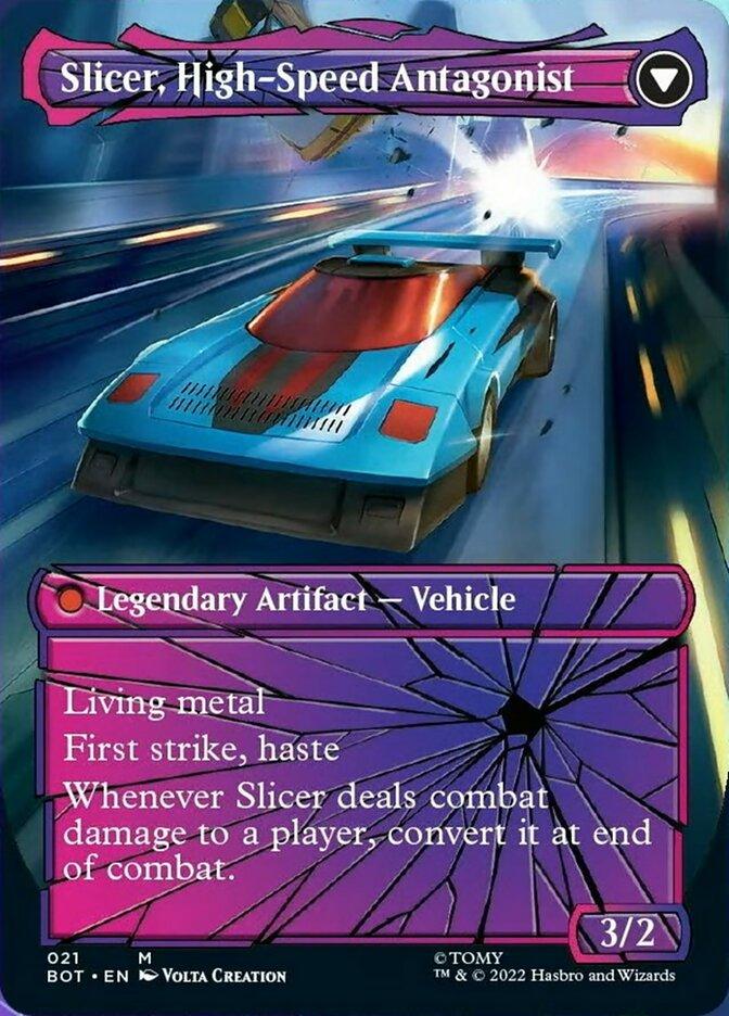 Slicer, Hired Muscle // Slicer, High-Speed Antagonist (Shattered Glass) [Transformers] - Trinity Hobby