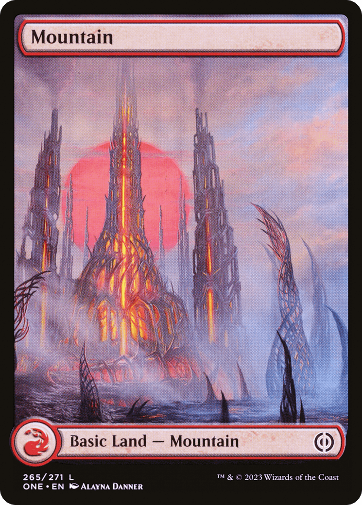 Mountain (265) (Full-Art) [Phyrexia: All Will Be One] - Trinity Hobby