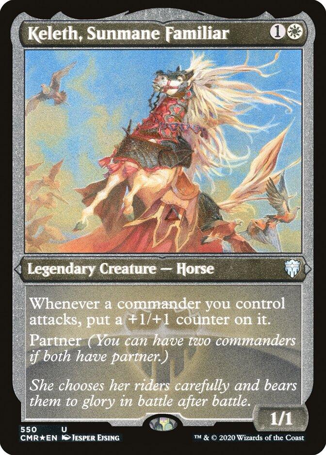 Keleth, Sunmane Familiar (Etched) [Commander Legends] - Trinity Hobby