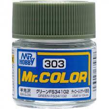 Mr Hobby: Mr. Color 303 - Green FS34102 (Semi-Gloss/Aircraft) - Trinity Hobby