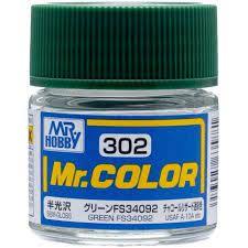 Mr Hobby: Mr. Color 302 Green FS34092 (Semi-Gloss/Aircraft) - Trinity Hobby