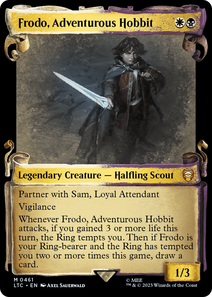 Frodo, Adventurous Hobbit [The Lord of the Rings: Tales of Middle-Earth Commander Showcase Scrolls] - Trinity Hobby