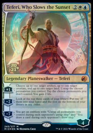 Teferi, Who Slows the Sunset [Innistrad: Midnight Hunt Prerelease Promos] - Trinity Hobby