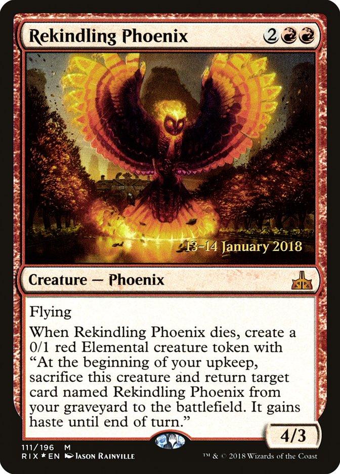 Rekindling Phoenix [Rivals of Ixalan Prerelease Promos] - Trinity Hobby