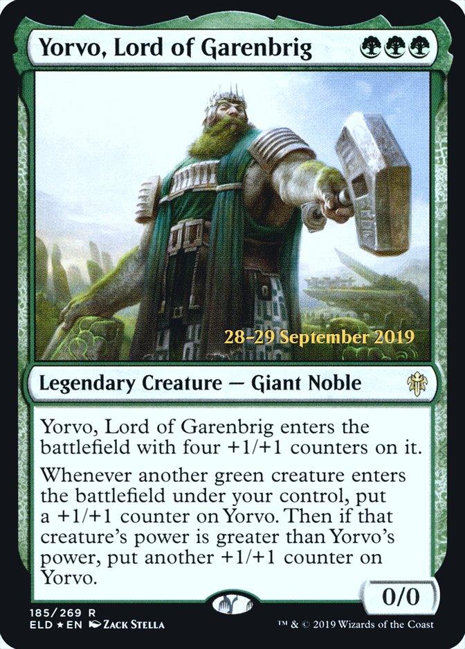 Yorvo, Lord of Garenbrig [Throne of Eldraine Prerelease Promos] - Trinity Hobby