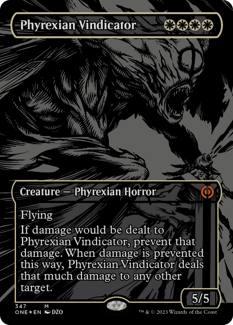 Phyrexian Vindicator (Oil Slick Raised Foil) [Phyrexia: All Will Be One] - Trinity Hobby