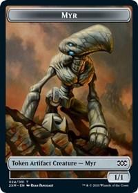 Myr (024) // Thopter (008) Double-Sided Token [Double Masters Tokens] - Trinity Hobby