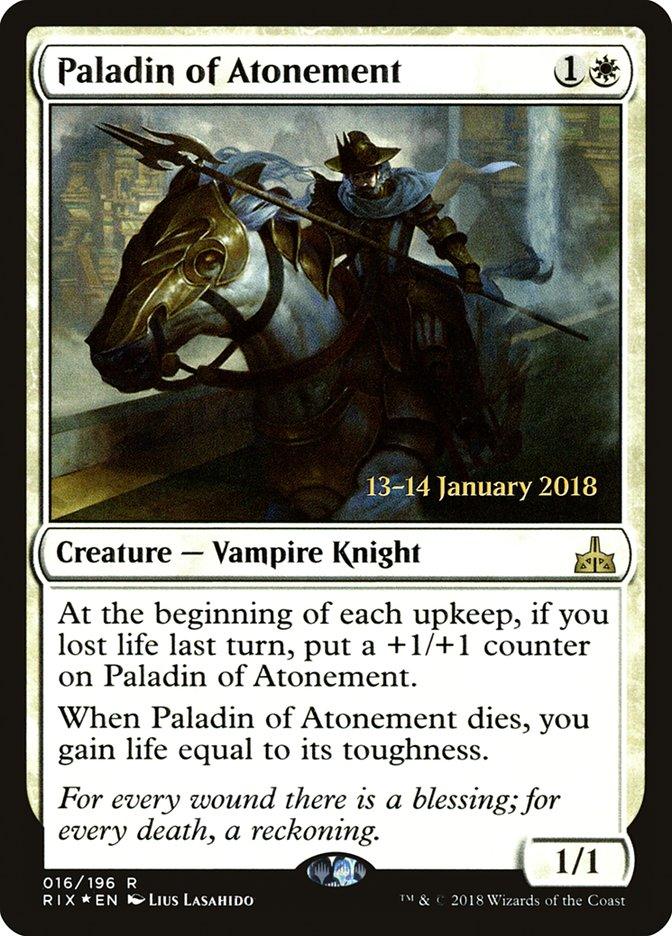 Paladin of Atonement [Rivals of Ixalan Prerelease Promos] - Trinity Hobby