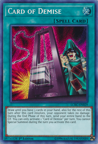 Card of Demise [LCKC-EN029] Secret Rare - Trinity Hobby