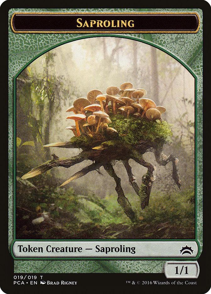 Angel // Saproling Double-Sided Token [Planechase Anthology Tokens] - Trinity Hobby