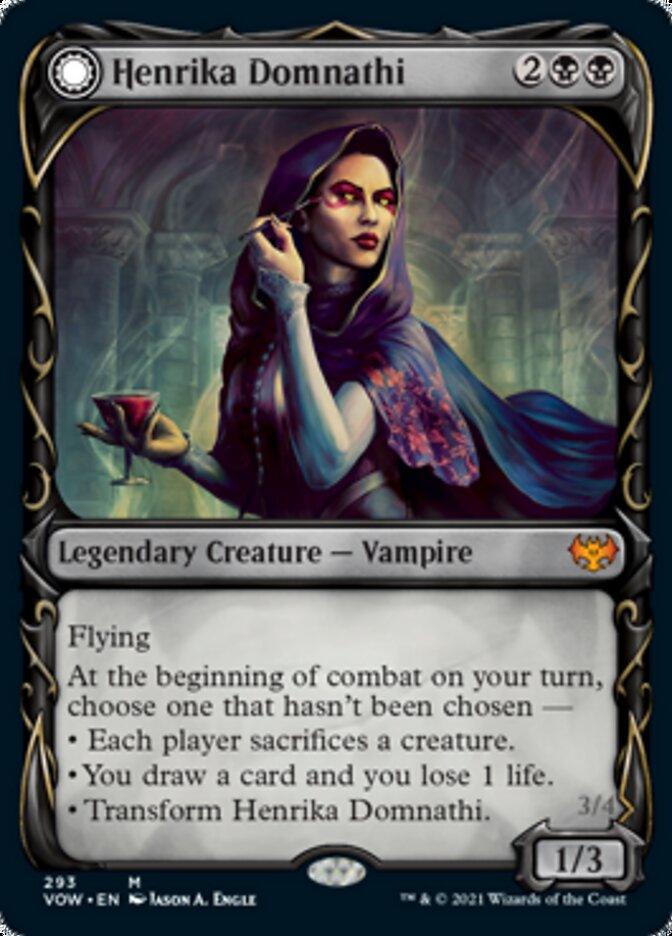 Henrika Domnathi // Henrika, Infernal Seer (Showcase Fang Frame) [Innistrad: Crimson Vow] - Trinity Hobby