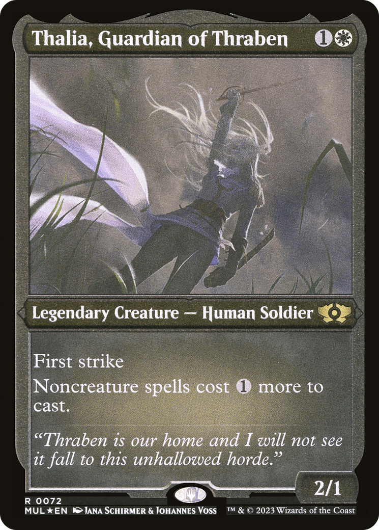 Thalia, Guardian of Thraben (Foil Etched) [Multiverse Legends] - Trinity Hobby