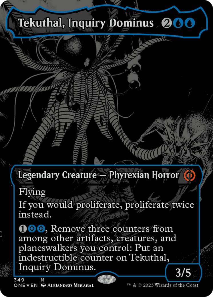 Tekuthal, Inquiry Dominus (Oil Slick Raised Foil) [Phyrexia: All Will Be One] - Trinity Hobby