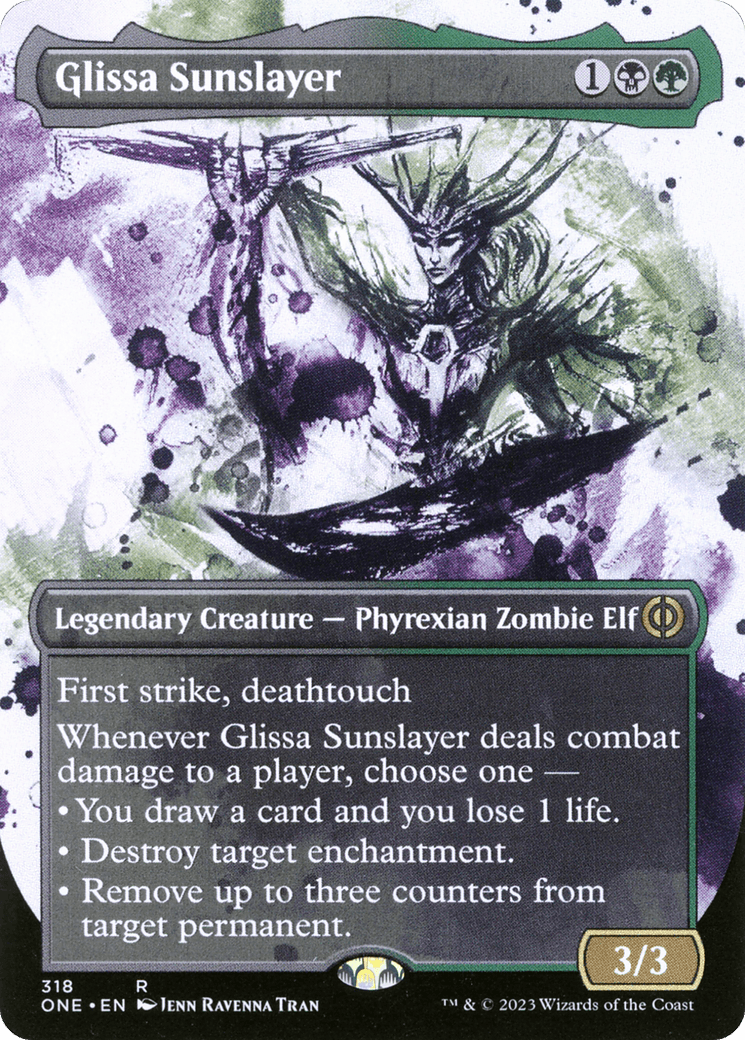 Glissa Sunslayer (Borderless Ichor) [Phyrexia: All Will Be One] - Trinity Hobby