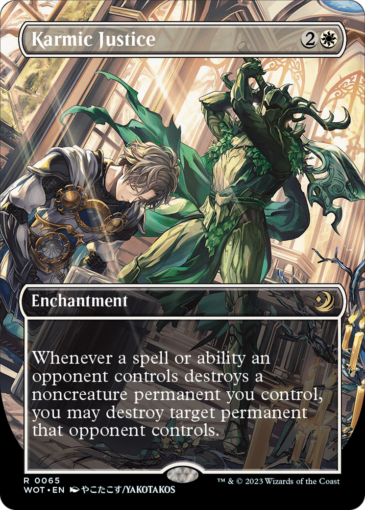 Karmic Justice (Anime Borderless) [Wilds of Eldraine: Enchanting Tales] - Trinity Hobby