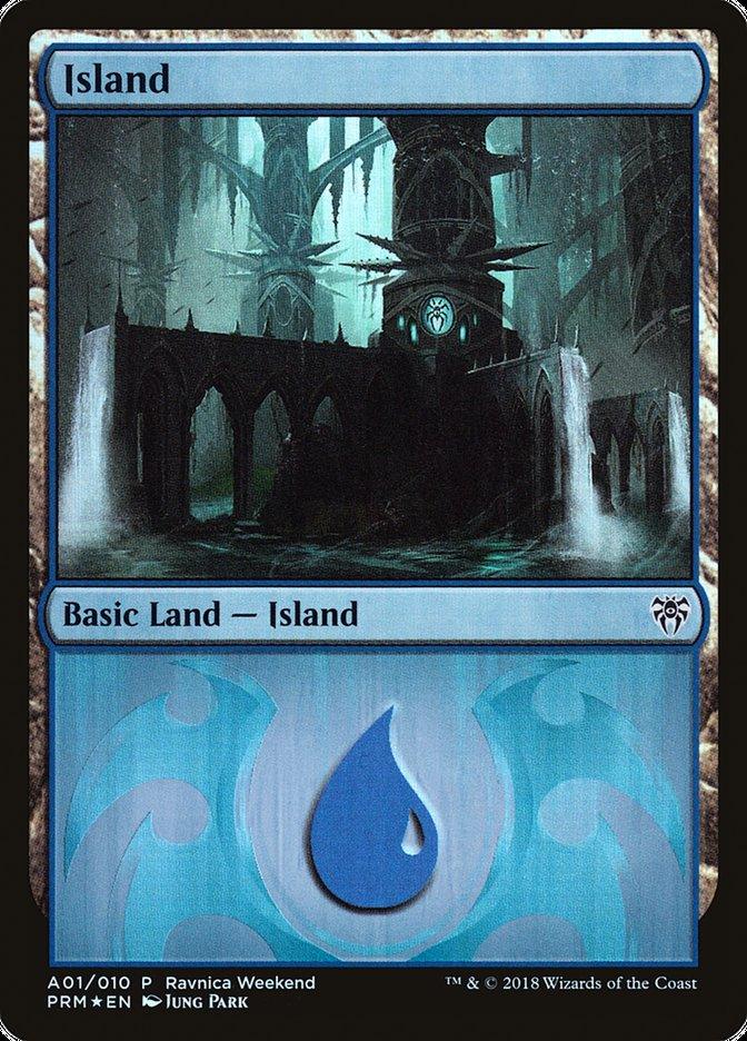 Island (A01) [Ravnica Allegiance Ravnica Weekend] - Trinity Hobby