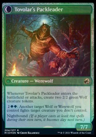 Tovolar's Huntmaster // Tovolar's Packleader [Innistrad: Midnight Hunt Prerelease Promos] - Trinity Hobby