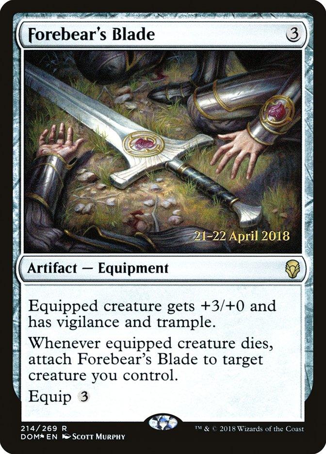 Forebear's Blade [Dominaria Prerelease Promos] - Trinity Hobby