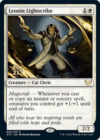 Leonin Lightscribe [Strixhaven: School of Mages Prerelease Promos] - Trinity Hobby