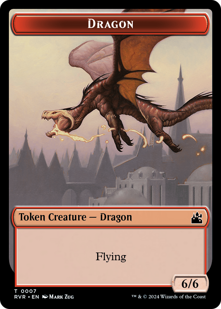 Goblin (0008) // Dragon Double-Sided Token [Ravnica Remastered Tokens] - Trinity Hobby