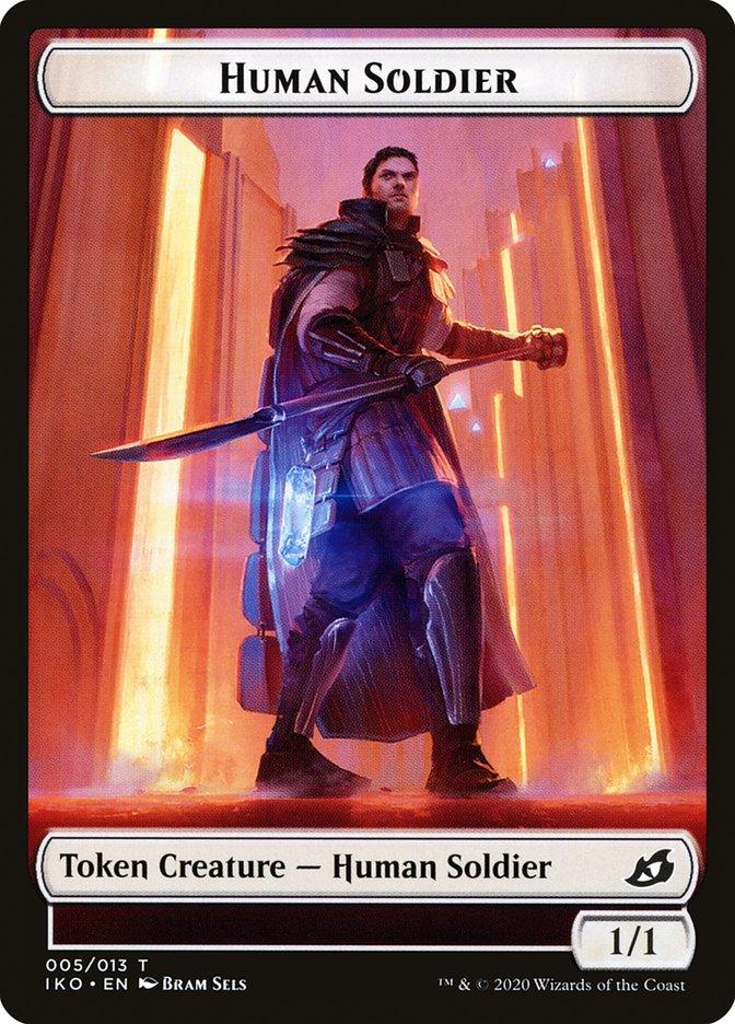 Shark // Human Soldier (005) Double-Sided Token [Ikoria: Lair of Behemoths Tokens] - Trinity Hobby