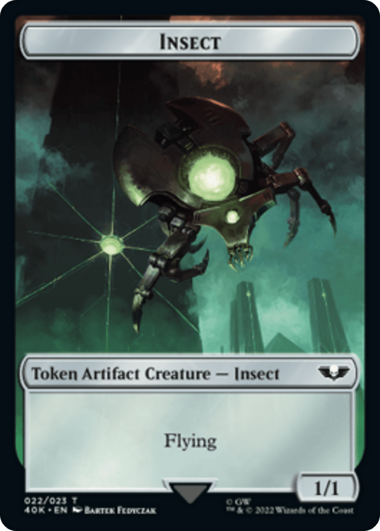 Necron Warrior // Insect Double-Sided Token [Warhammer 40,000 Tokens] - Trinity Hobby