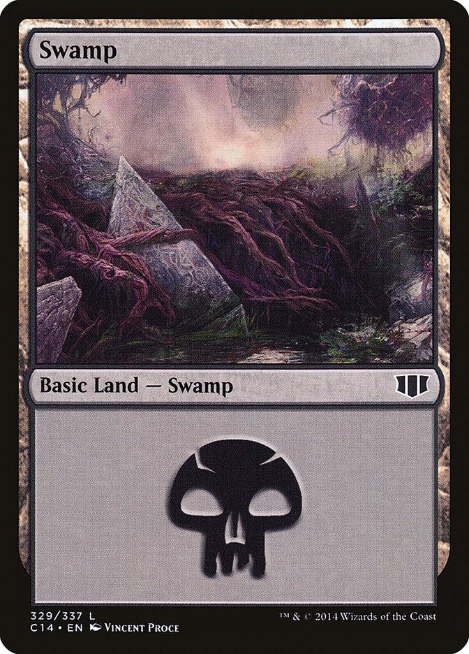 Swamp (329) [Commander 2014] - Trinity Hobby