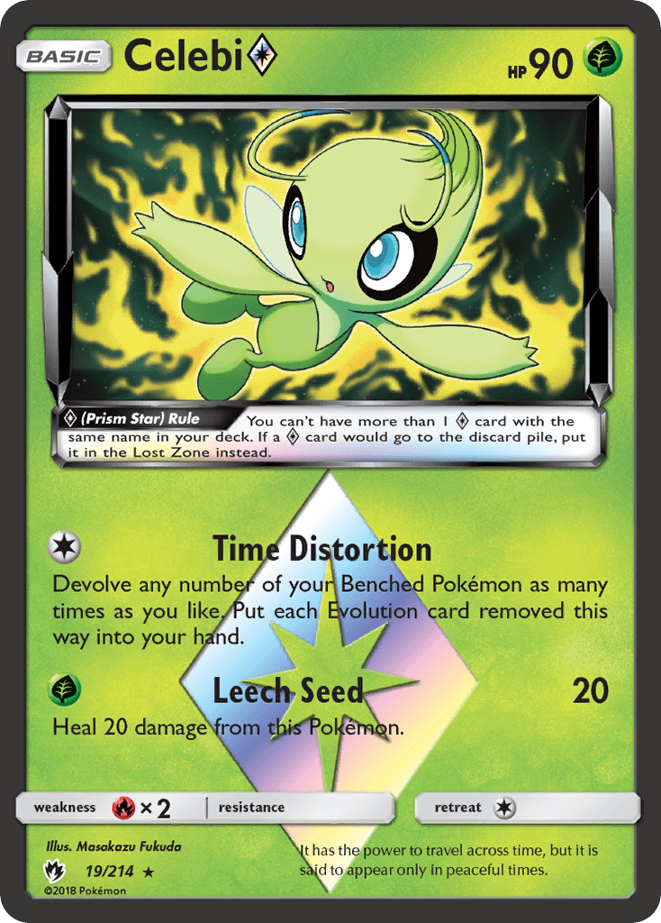 Celebi (19/214) (Prism Star) [Sun & Moon: Lost Thunder] - Trinity Hobby
