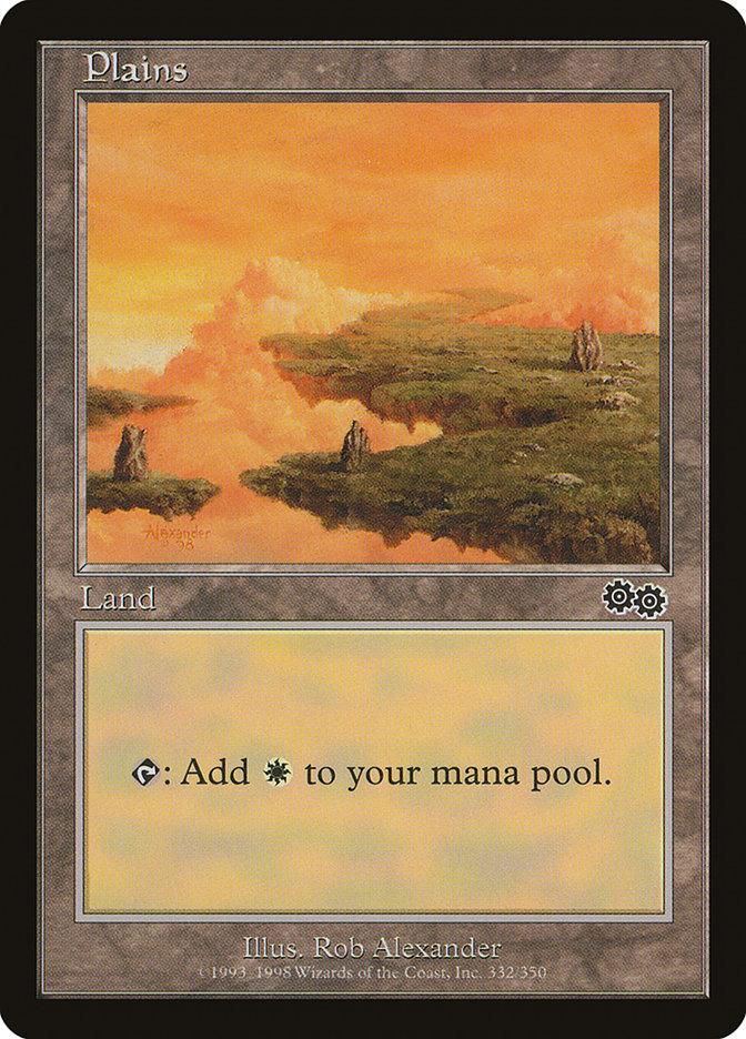 Plains (332) [Urza's Saga] - Trinity Hobby