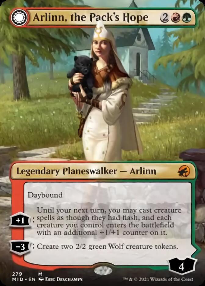 Arlinn, the Pack's Hope // Arlinn, the Moon's Fury (Borderless) [Innistrad: Midnight Hunt] - Trinity Hobby