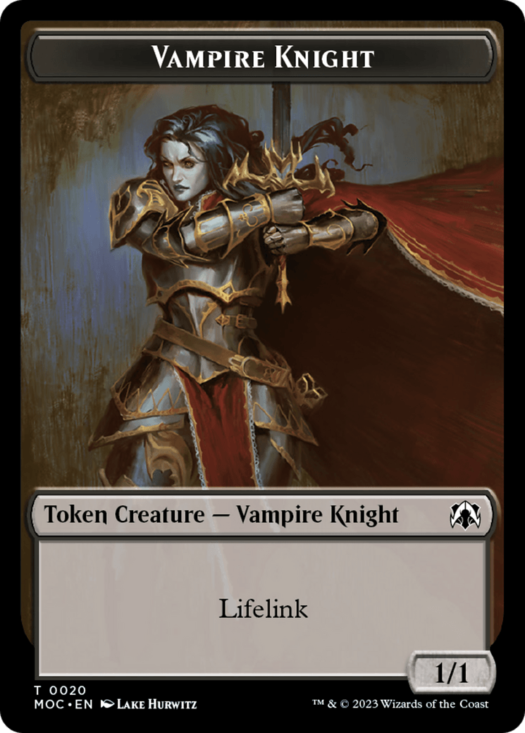 Vampire Knight // Soldier Double-Sided Token [March of the Machine Commander Tokens] - Trinity Hobby