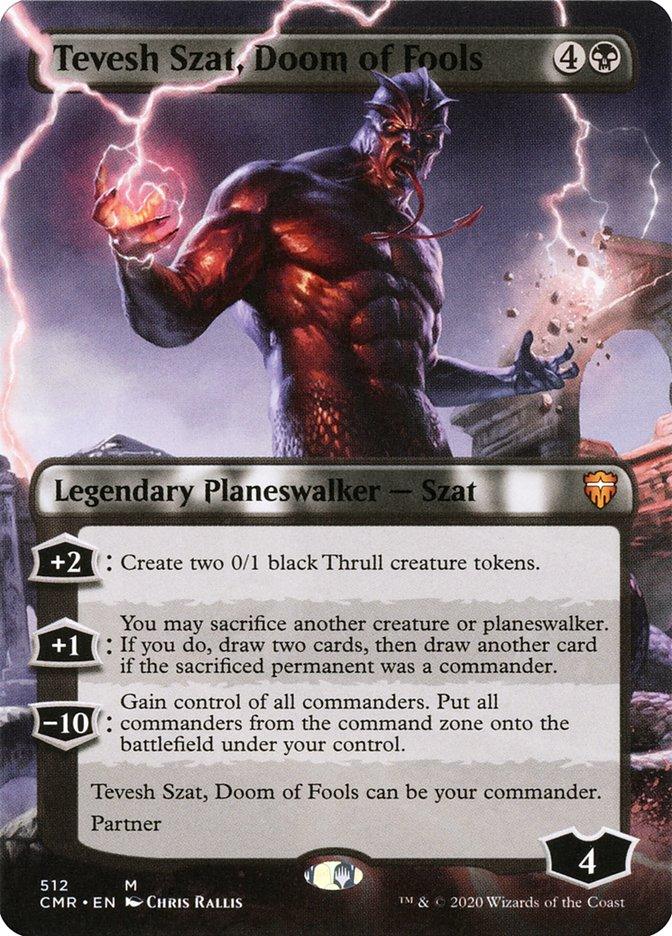 Tevesh Szat, Doom of Fools (Borderless) [Commander Legends] - Trinity Hobby