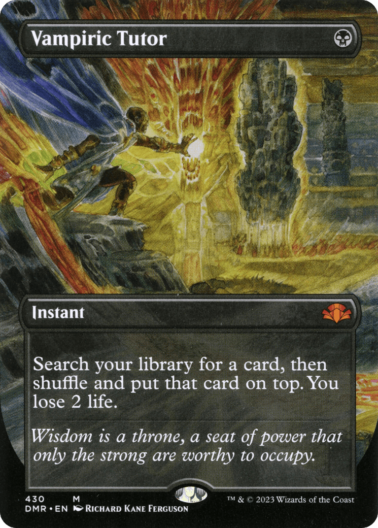 Vampiric Tutor (Borderless Alternate Art) [Dominaria Remastered] - Trinity Hobby