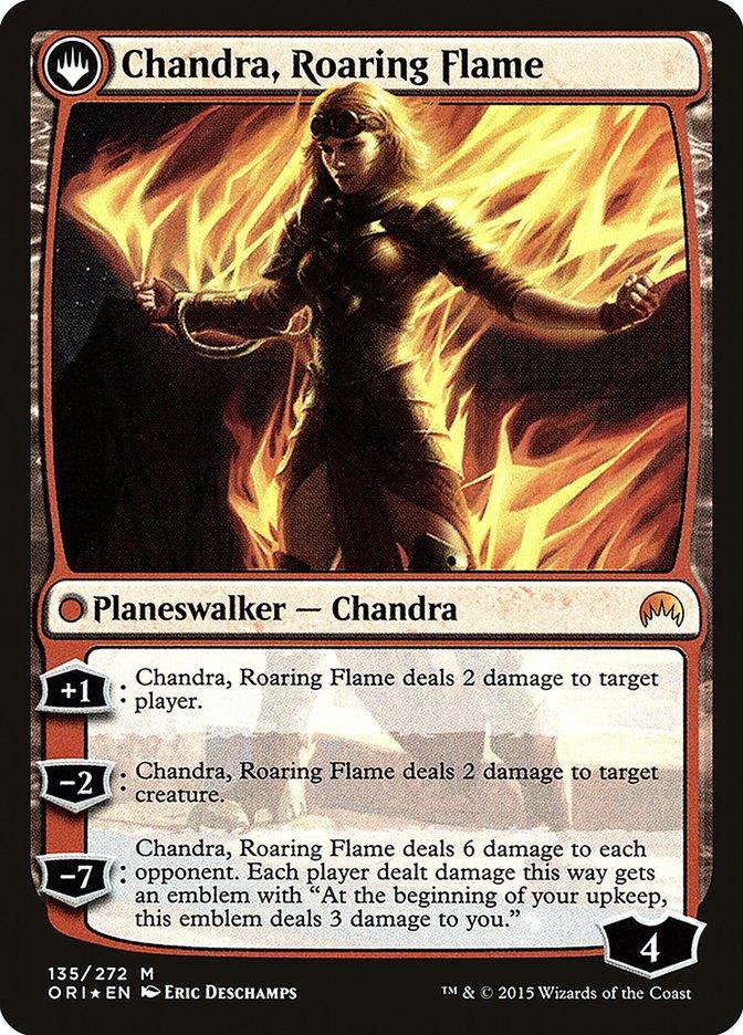 Chandra, Fire of Kaladesh // Chandra, Roaring Flame [Magic Origins Prerelease Promos] - Trinity Hobby