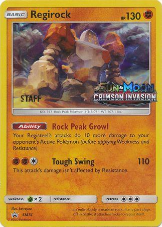 Regirock (SM74) (Staff Prerelease Promo) [Sun & Moon: Black Star Promos] - Trinity Hobby
