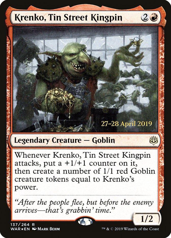 Krenko, Tin Street Kingpin [War of the Spark Prerelease Promos] - Trinity Hobby
