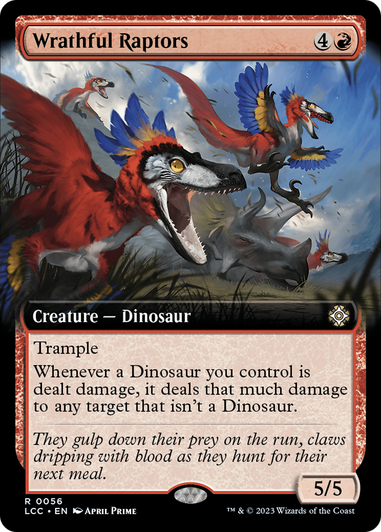 Wrathful Raptors (Extended Art) [The Lost Caverns of Ixalan Commander] - Trinity Hobby