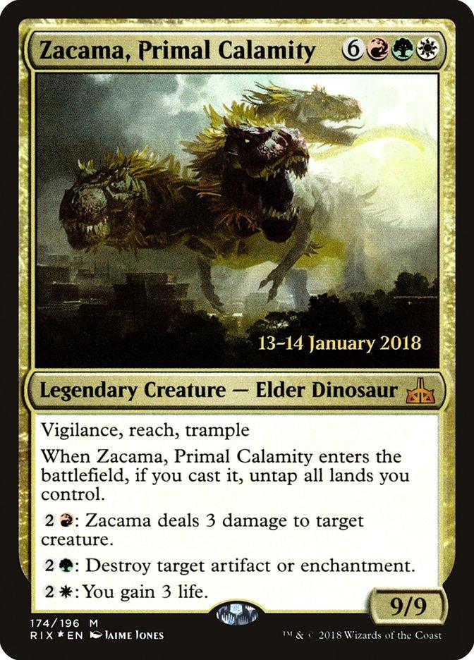 Zacama, Primal Calamity [Rivals of Ixalan Prerelease Promos] - Trinity Hobby