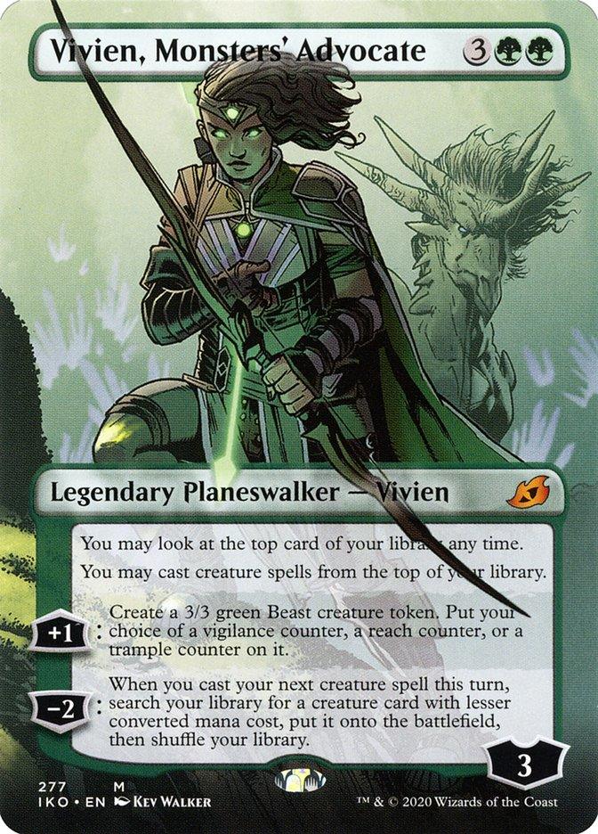 Vivien, Monsters' Advocate (Borderless) [Ikoria: Lair of Behemoths] - Trinity Hobby