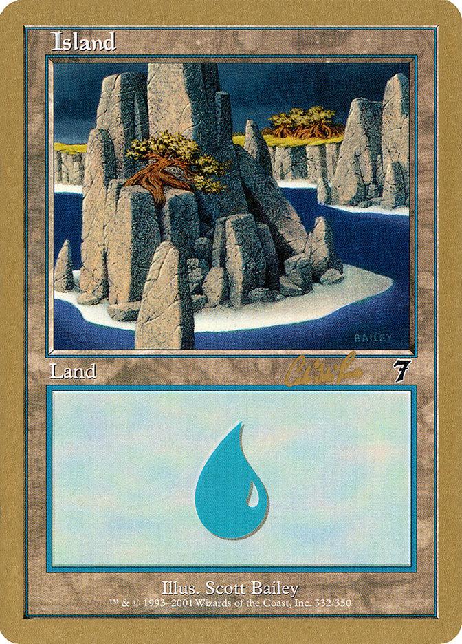 Island (cr332) (Carlos Romao) [World Championship Decks 2002] - Trinity Hobby