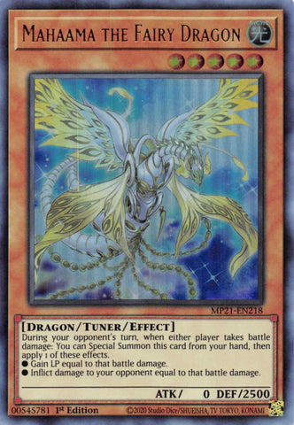 Mahaama the Fairy Dragon [MP21-EN218] Ultra Rare - Trinity Hobby