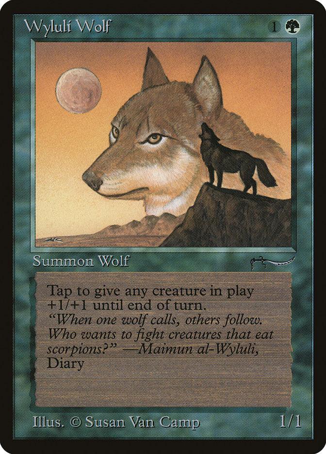 Wyluli Wolf (Dark Mana Cost) [Arabian Nights] - Trinity Hobby