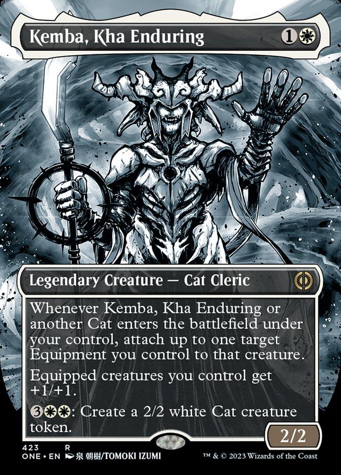 Kemba, Kha Enduring (Borderless Manga Step-and-Compleat Foil) [Phyrexia: All Will Be One] - Trinity Hobby