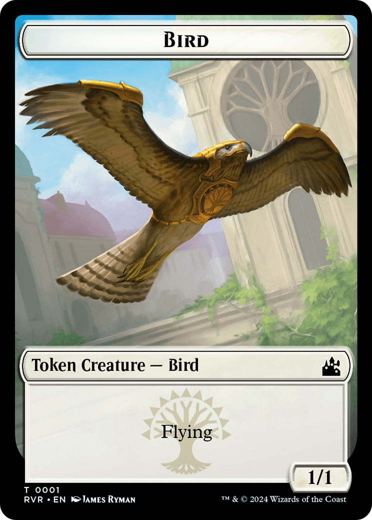 Bird // Angel (0003) Double-Sided Token [Ravnica Remastered Tokens] - Trinity Hobby