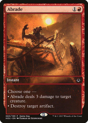 Abrade (Game Day) [Hour of Devastation Promos] - Trinity Hobby