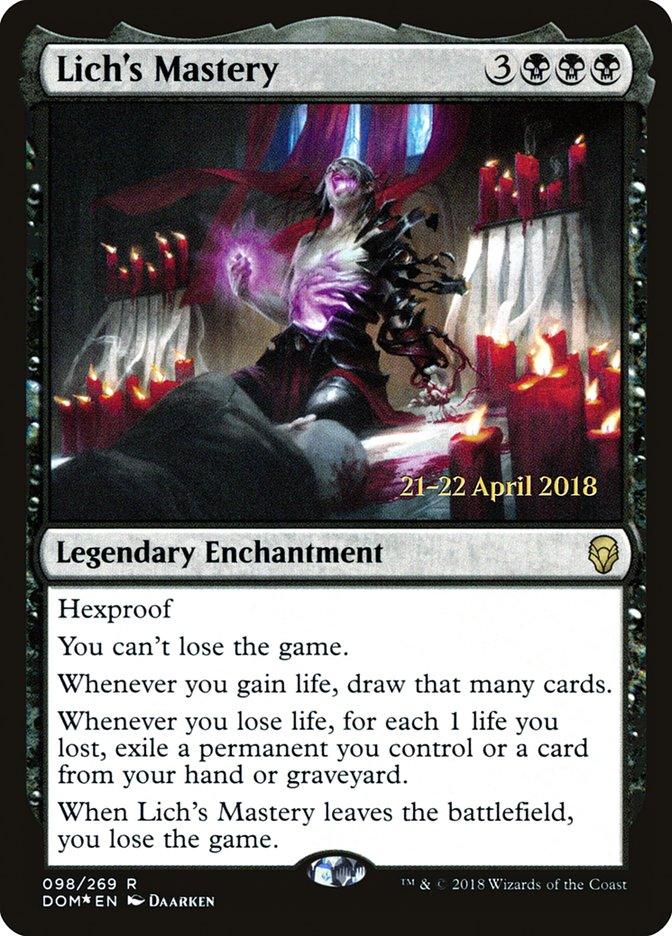 Lich's Mastery [Dominaria Prerelease Promos] - Trinity Hobby