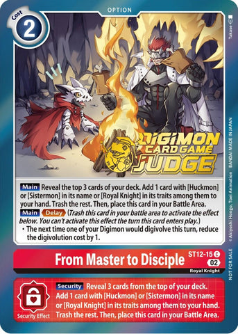 From Master to Disciple [ST12-15] (Judge Pack 3) [Starter Deck: Jesmon Promos] - Trinity Hobby