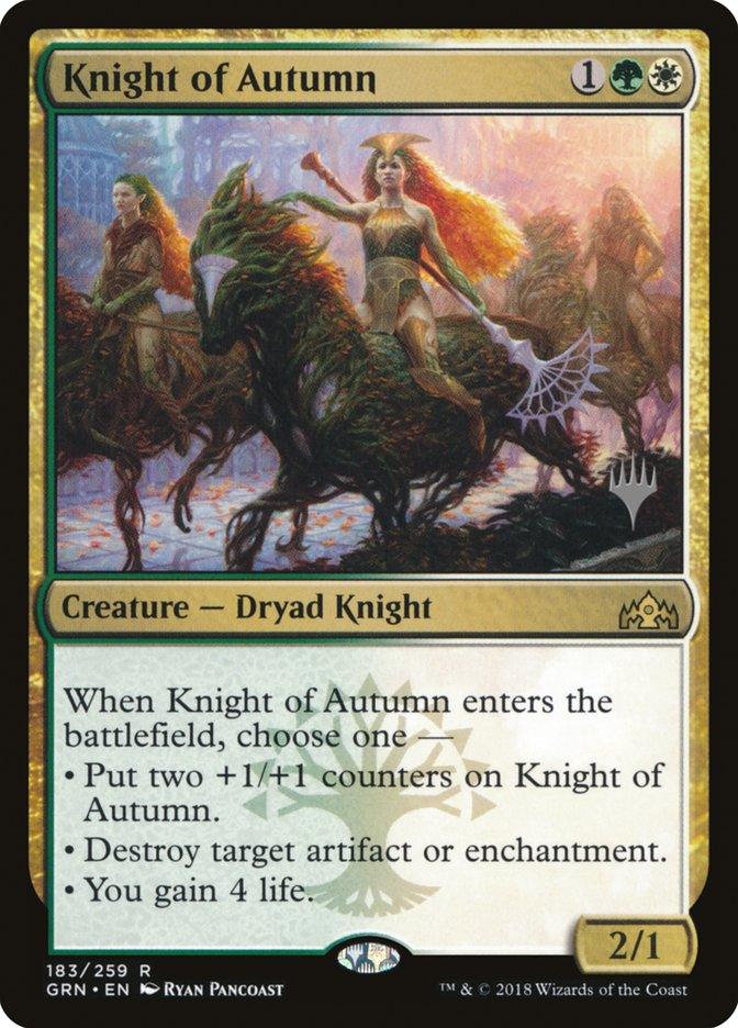 Knight of Autumn (Promo Pack) [Guilds of Ravnica Promos] - Trinity Hobby