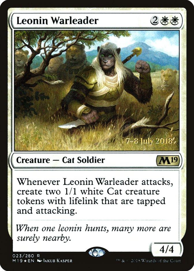 Leonin Warleader [Core Set 2019 Prerelease Promos] - Trinity Hobby